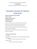 VOLUMEN: ESTUDIO DE TRÁFICO VEHICULAR