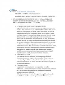 LA GLOBALIZACION EN LAS COMUNICACIONES. Página 1