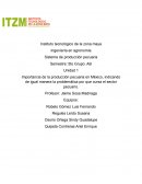 Importancia de la producción pecuaria en México, indicando de igual manera la problemática por que cursa el sector pecuario