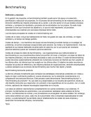 Benchmarking. Los tres tipos principales de costes en el benchmarking