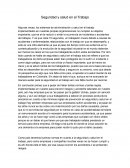 Análisis a la seguridad y salud en el trabajo