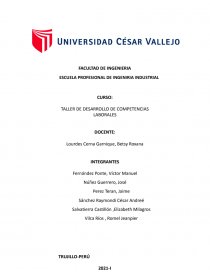 TALLER DE DESARROLLO DE COMPETENCIAS LABORALES. Página 1