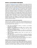 NOTAS A LOS ESTADOS FINACIEROS