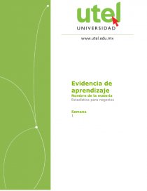 ESTADÍSTICA PARA NEGOCIOS. Página 1