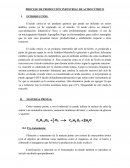 PROCESO DE PRODUCCIÓN INDUSTRIAL DE ACIDO CÍTRICO
