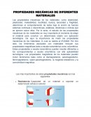 PROPIEDADES MECÁNICAS DE DIFERENTES MATERIALES