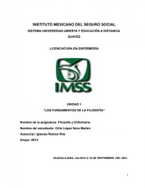LOS FUNDAMENTIOS DE LA FILOSOFIA. Página 1