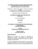LEY GENERAL DE BANCOS