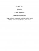 Estructura y nomenclatura sistemática:, alcohol, cetona, aldehídos, ésteres, ácidos carboxílicos, amina, amida