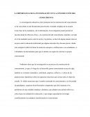 LA IMPORTANCIA DE LA INVESTIGACIÓN EN LA CONSTRUCCIÓN DEL CONOCIMENTO
