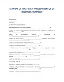 MANUAL DE PROCEDIMIENTOS EN RECURSOS HUMANOS