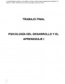 PSICOLOGIA DEL DESARROLLO Y APRENDIZAJE