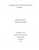 Estrategias para mejorar la gestión financiera de la ciudad de Bucaramanga