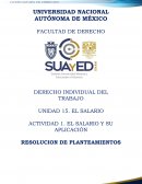 EL SALARIO ACTIVIDAD 1. EL SALARIO Y SU APLICACIÓN