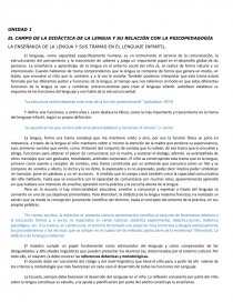LA ENSEÑANZA DE LA LENGUA Y SUS TRAMAS EN EL LENGUAJE INFANTIL. Página 1