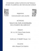 Ensayo del papel de enfermería en el fomento del ejercicio