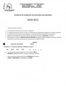 EXAMEN DE INGRESO EDUCACIÓN SECUNDARIA