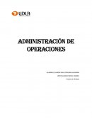 ADMINISTRACIÓN DE OPERACIONES