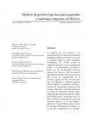 Modelo de gestión logística para pequeñas y medianas empresas en México