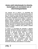 Como está relacionado la ciencia, tecnología y la sociedad con el electromagnetismo