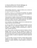 La máquina diferencial: Charles Babbage y la búsqueda de la primera computadora