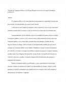 Gestión del transporte público y su rol para mejorar su servicio en la etapa de Pandemia COVID-19