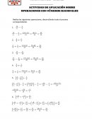 APLICACIÓN OPERACIONES CON RACIONALES
