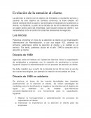 EVOLUCION SERVICIO AL CLIENTE