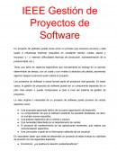 IEEE Gestión de proyectos de Software