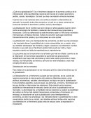 ¿Qué es la globalización?