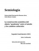 La construcción semiótica del objeto “pandemia” entre el miedo y los cambios culturales