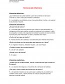 Técnicas de inferencia Inferencias deductivas