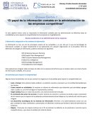 El papel de la información contable en la administración de las empresas competitivas