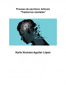 Proceso de escritura: Articulo “Trastornos mentales”