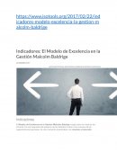Indicadores: El Modelo de Excelencia en la Gestión Malcolm Baldrige