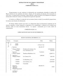 EXTRACTOS DE LOS LIBROS Y REGISTROS DE LA COMPAÑÍA ÓLEO, S.A.. Página 1