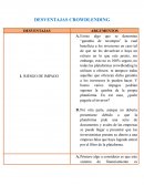 DESVENTAJAS CROWDLENDING