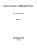 ANÁLISIS DEL ARTÍCULO “EVALUACIÓN DE LA CALIDAD DE MODELOS DIGITALES DE ELEVACIÓN DERIVADOS DE CURVAS DE NIVEL PARA APLICACIONES HIDROLÓGICAS”