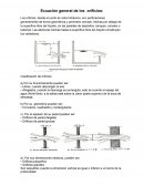 Ecuación general de los orificios
