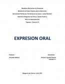 EXPRESION ORAL Y SU APLICACCION EN SU ENTORNO COMUNITARIO