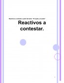 Reactivos a contestar a partir del texto: “El sujeto y el poder”
