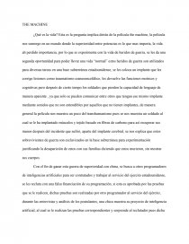 Ensayo the machine. Página 1