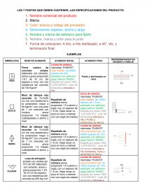 LOS 7 PUNTOS QUE DEBEN CONTENER, LAS ESPECIFICACIONES DEL PRODUCTO. Página 1