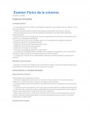 Examen Físico de la columna