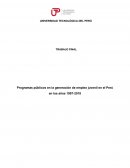 Programas públicos en la generación de empleo juvenil en el Perú en los años 1997-2018