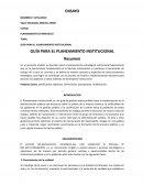 GUÍA PARA EL PLANEAMIENTO INSTITUCIONAL