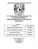 Descomposición del peróxido de hidrógeno