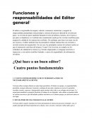 Funciones y responsabilidades del Editor general