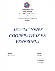 ASOCIACIONES COOPERATIVAS EN VENEZUELA. Página 1