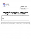 Evaluación Pensamiento Matemático